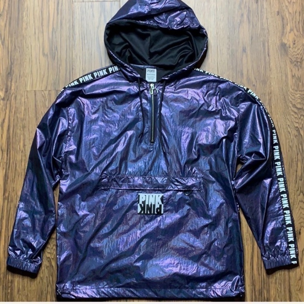 VS PINK Iridescent Purple Metallic Sport Jacket